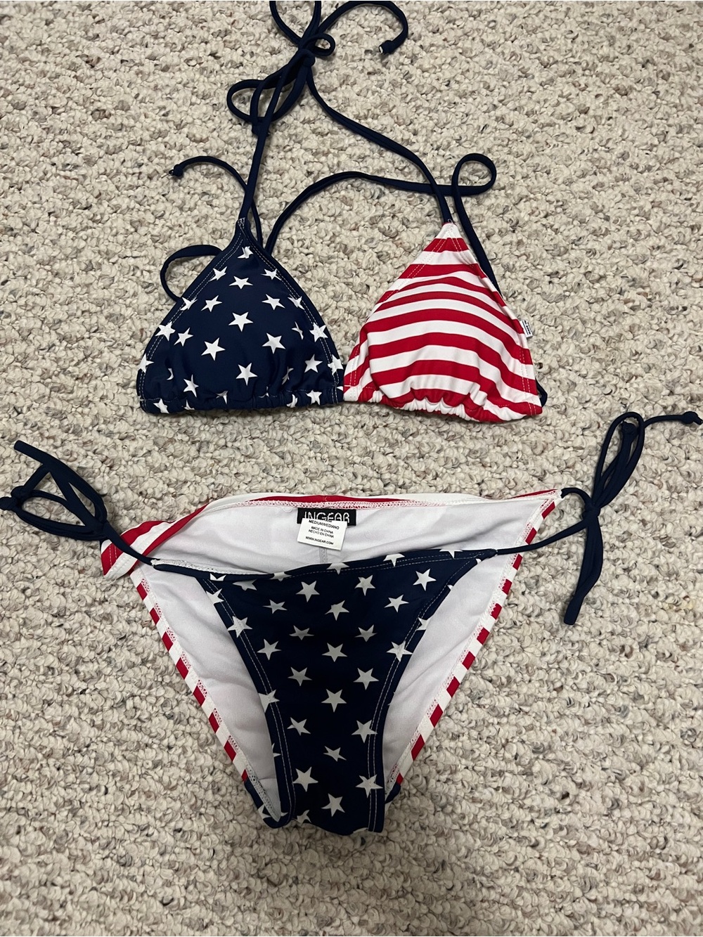 Ingear Patriotic String Bikini Set